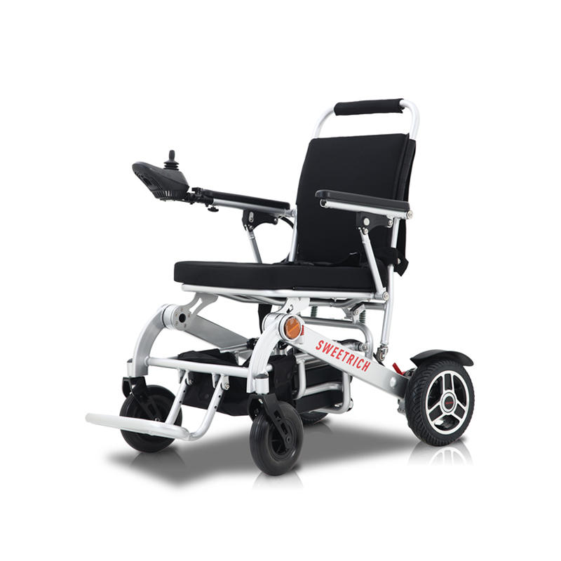 iFold Silla de ruedas médica plegable con andador de aluminio y apoyapiés Silla de ruedas ligera 