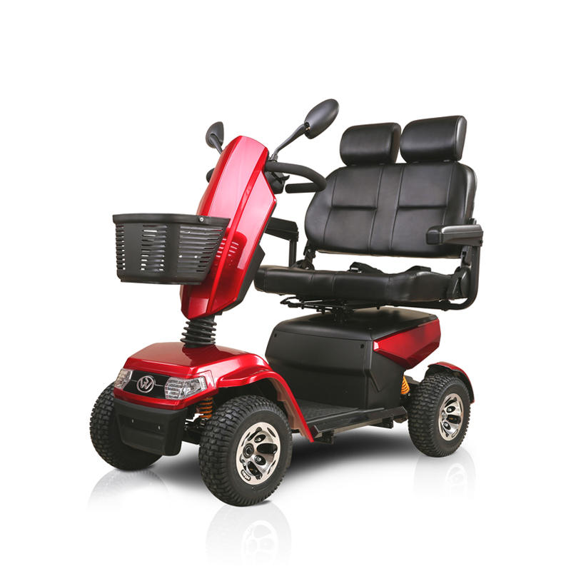 S70D scooter de movilidad de 2 asientos para ancianos triciclo eléctrico con cesta