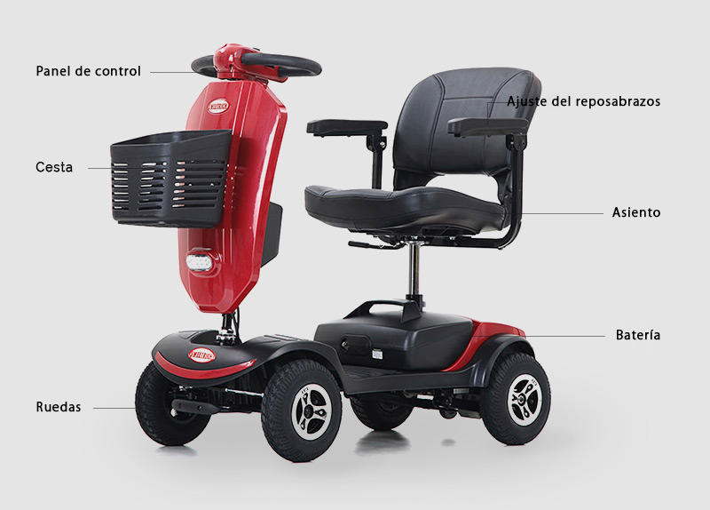 S1 PLUS Scooter plegable de cuatro ruedas al por mayor para todo clima en Walmart-Sweetrich Mobility